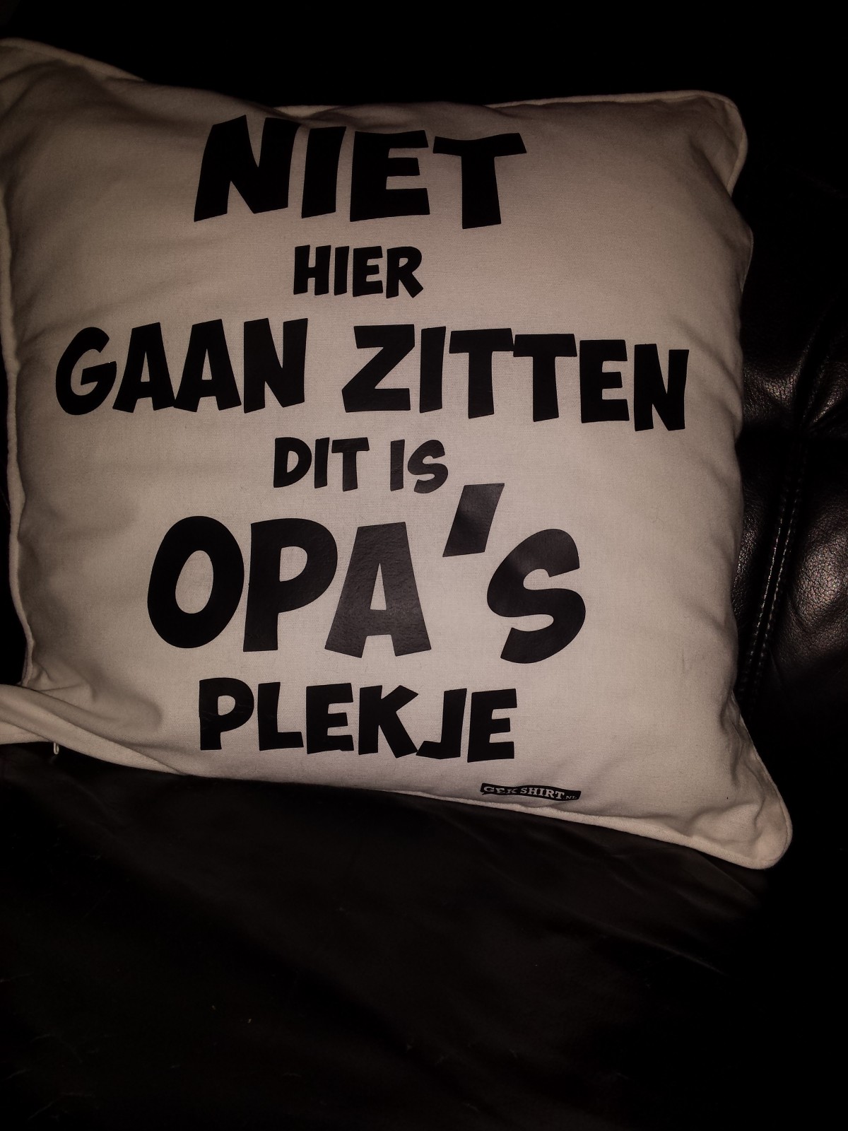 Uitgelezene Niet hier gaan zitten Dit is OPA's plekje - Gekshirt - Leuke gekke DZ-29