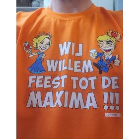 Wij willem feest tot de maxima 2024 Koningsdagshirt Heren