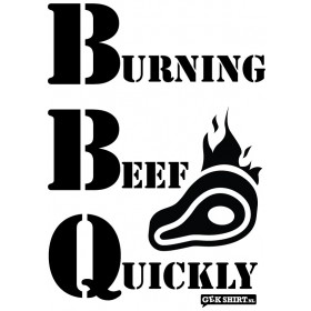 Burning Beef Quickly BBQ schort