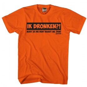 Ik dronken?! Moet je die vent naast me zien!