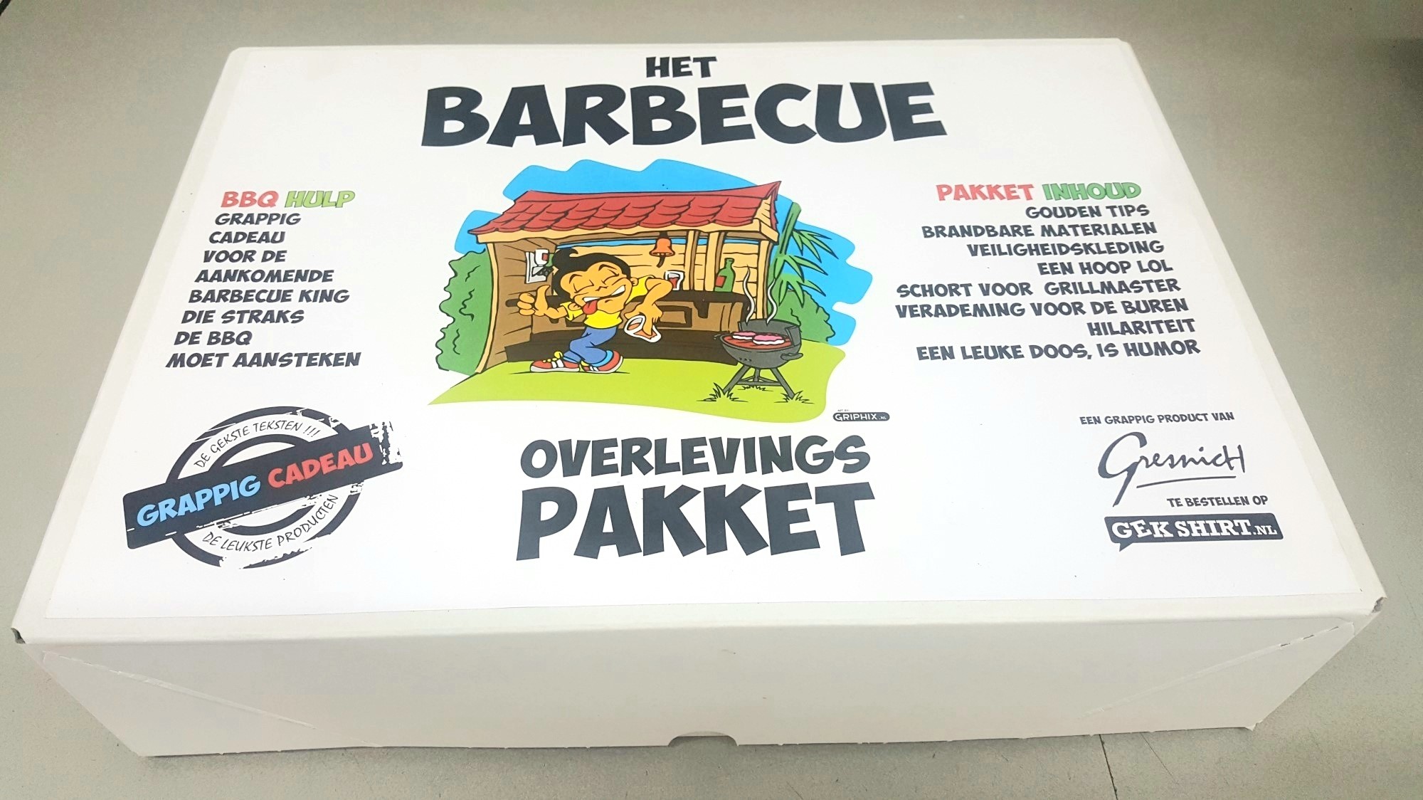 Barbecue overlevingspakket Leuk BBQ pakket 