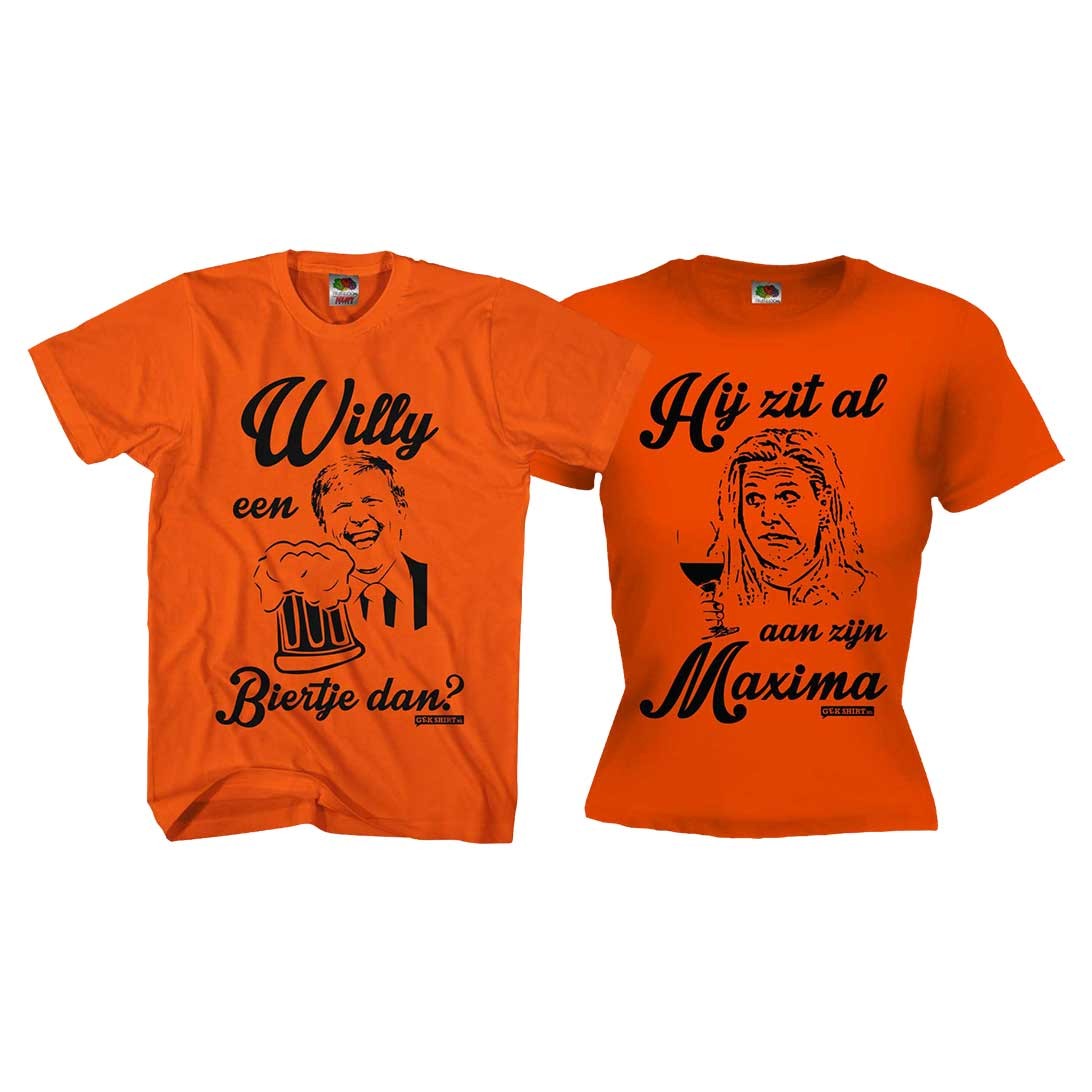 Super Koningsdag kleding set. - Gekshirt - Leuke gekke t-shirts GI-28