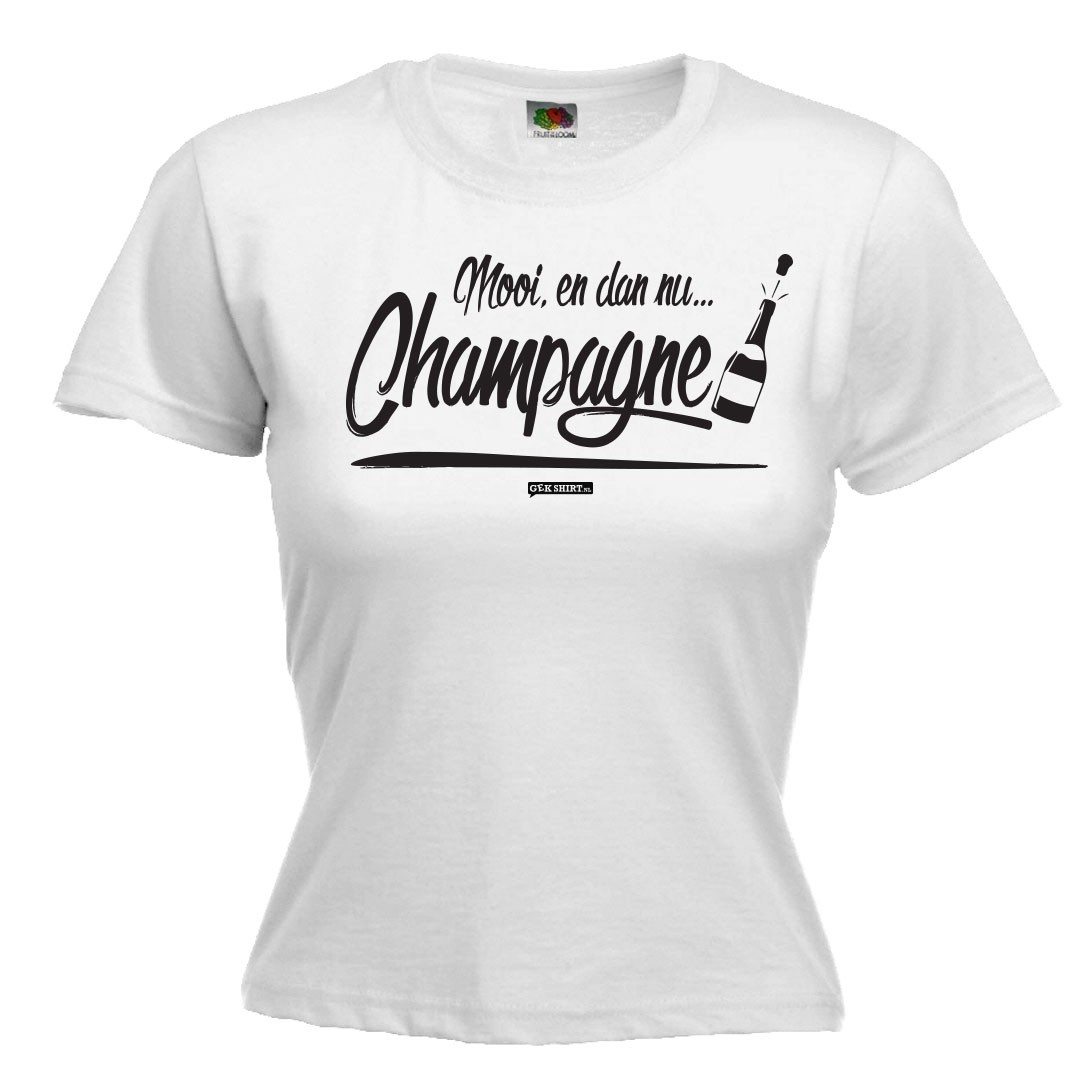 Mooi,  en dan nu CHAMPAGNE Dames shirt