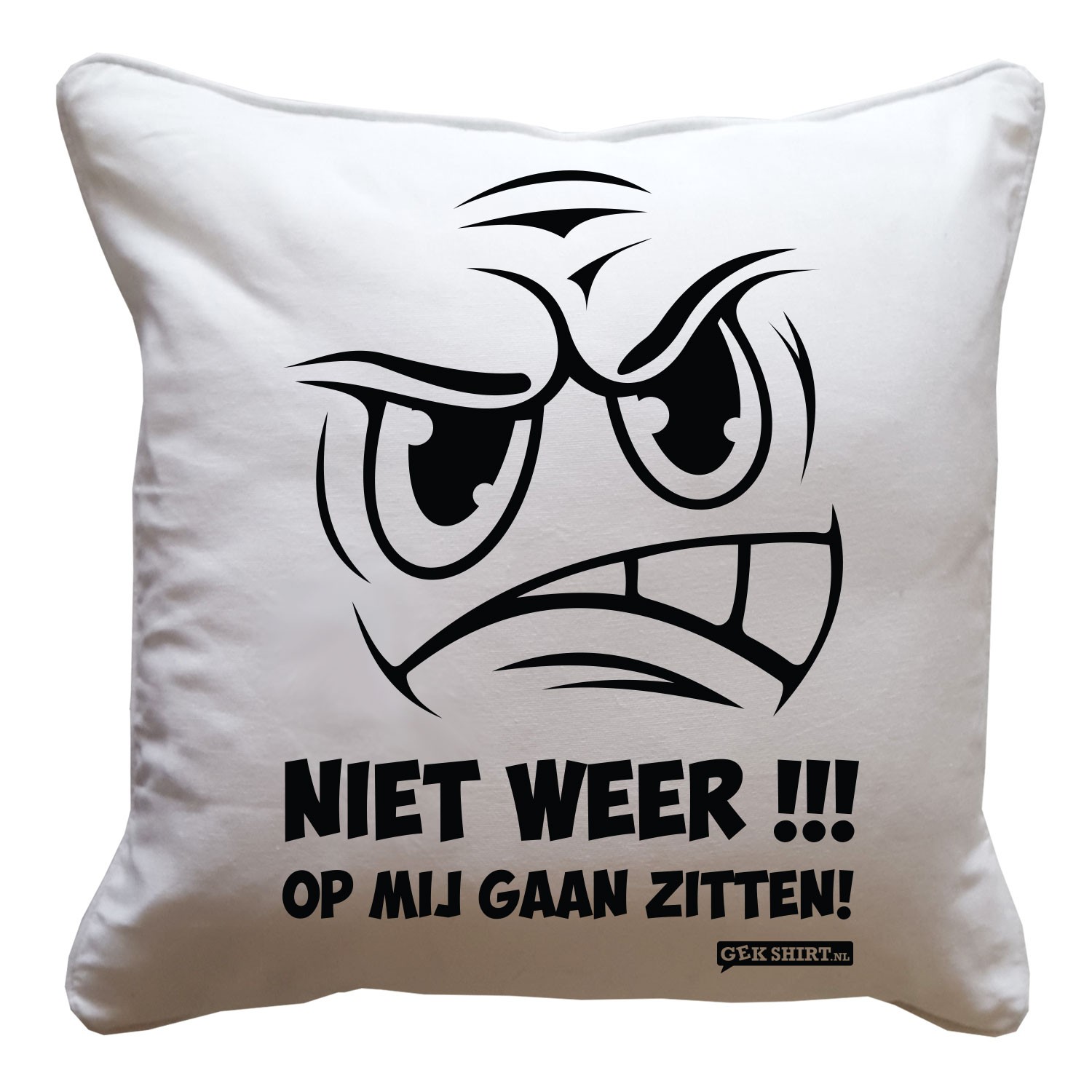 Niet gaan zitten! Leuk kussentje