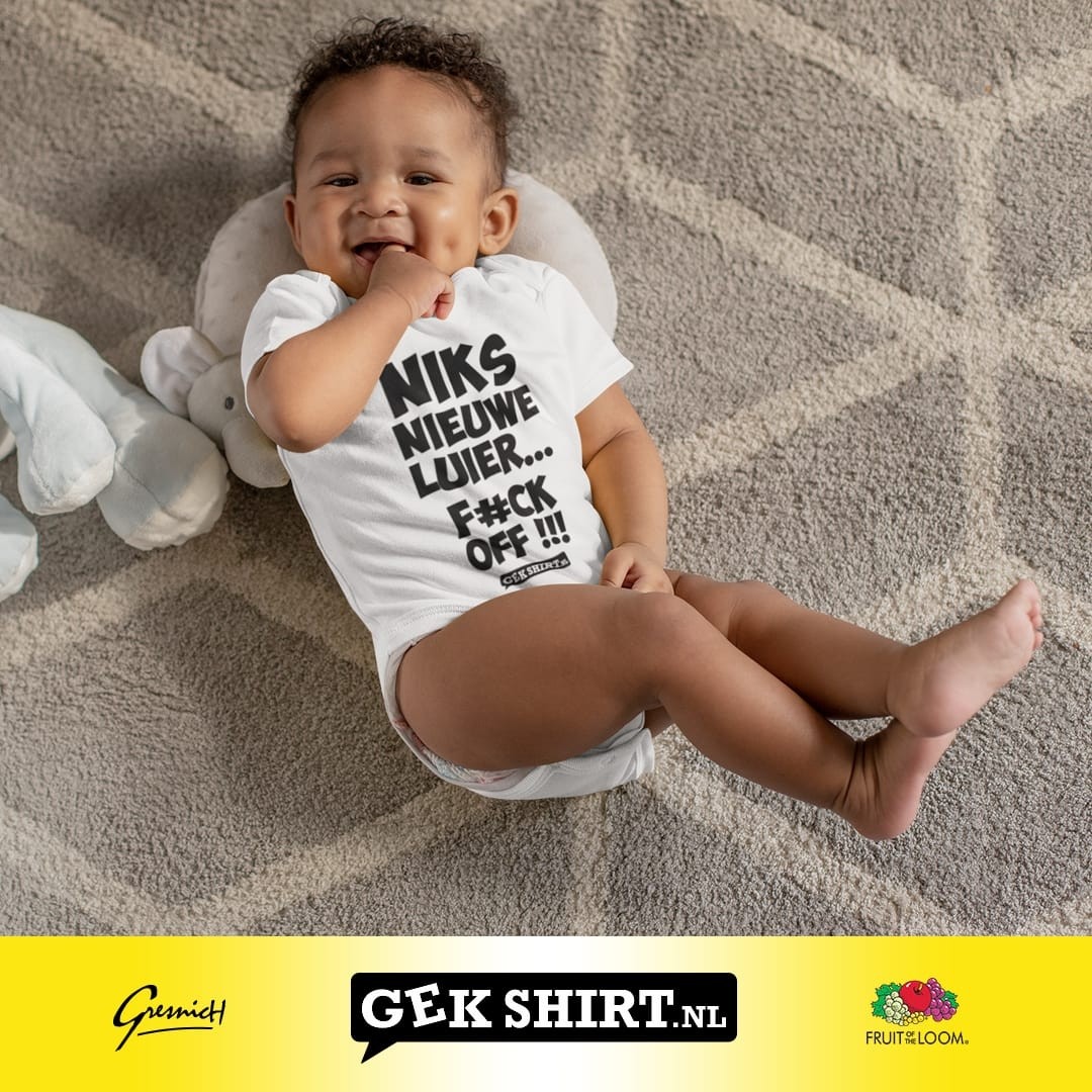 Niks nieuwe luier f ck off Grappig rompertje Gekshirt Leuke
