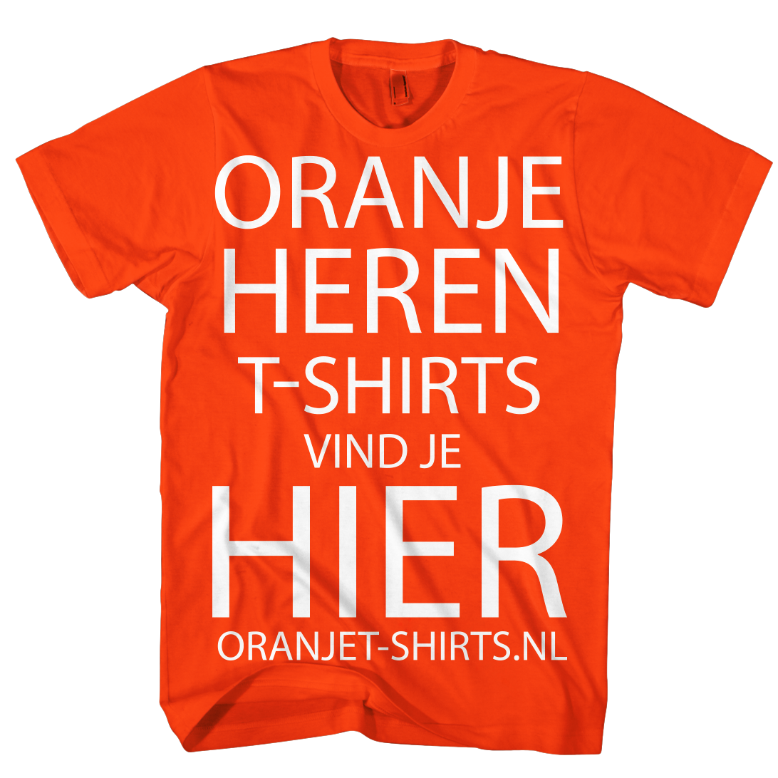 Oranje heren t-shirts vind je hier