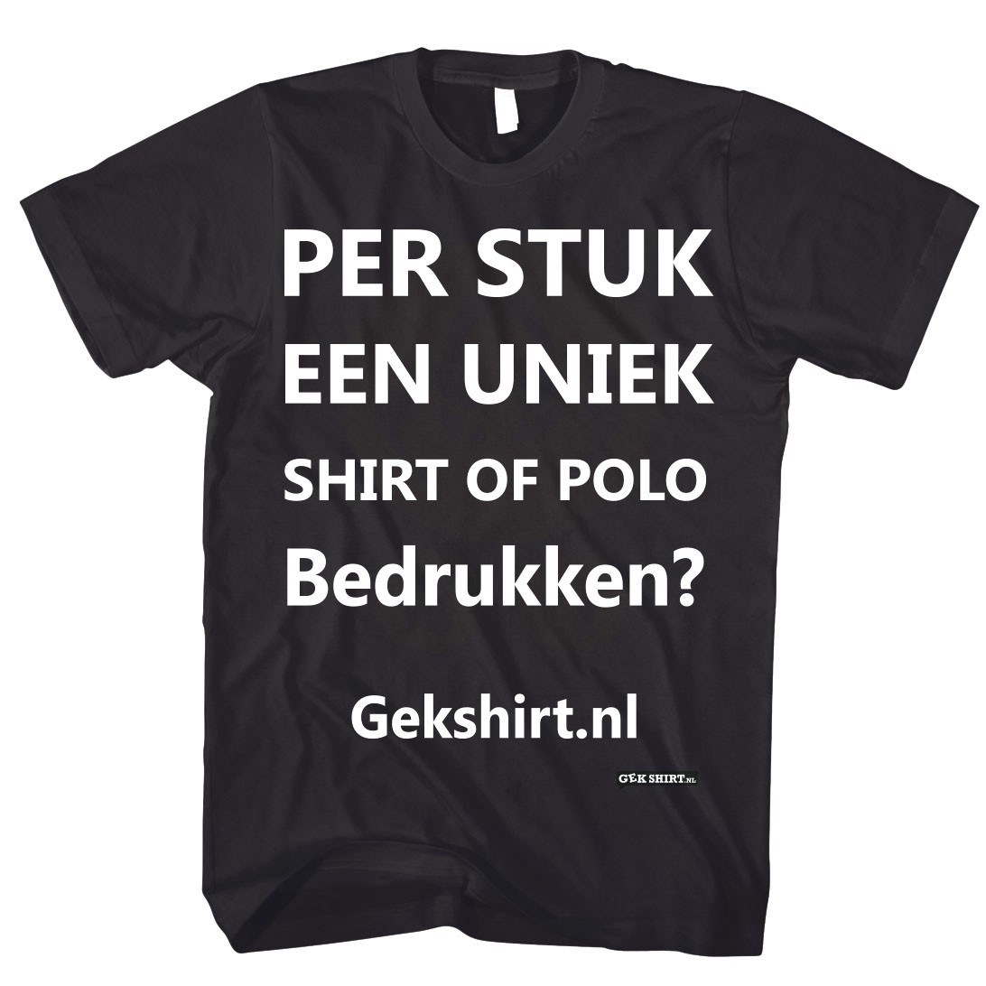 PER STUK EEN SHIRT OF POLO BEDRUKKEN