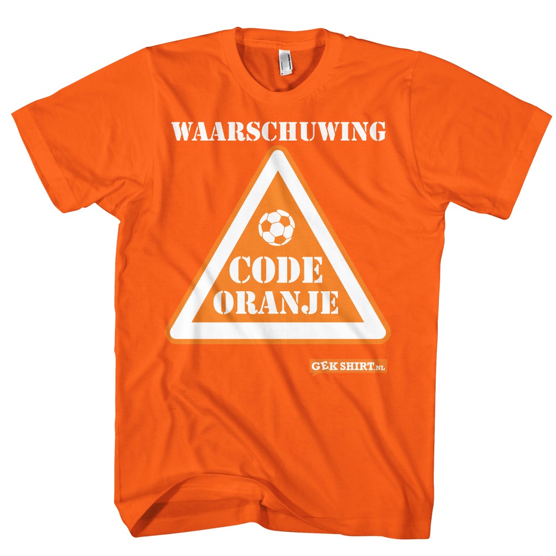 elk Immuniteit Encommium Code oranje Waarschuwing T-shirt - Gekshirt - Leuke gekke t-shirts