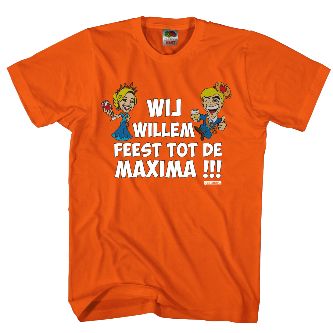 Wij willem feest tot de maxima 2024 Koningsdagshirt Heren