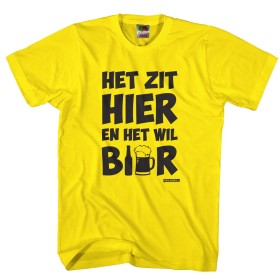 Het zit hier en het wil bier Grappig shirt