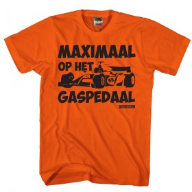 Maximaal op het gaspedaal Oranje Max shirt