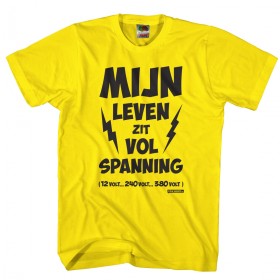 Mijn leven zit vol spanning Leuk shirt voor de elektricien