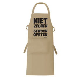 Niet zeuren gewoon opeten Keuken Schort