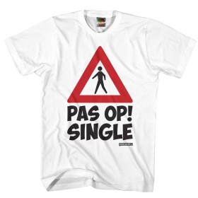 Pas op single Vrijgezellen shirt Heren