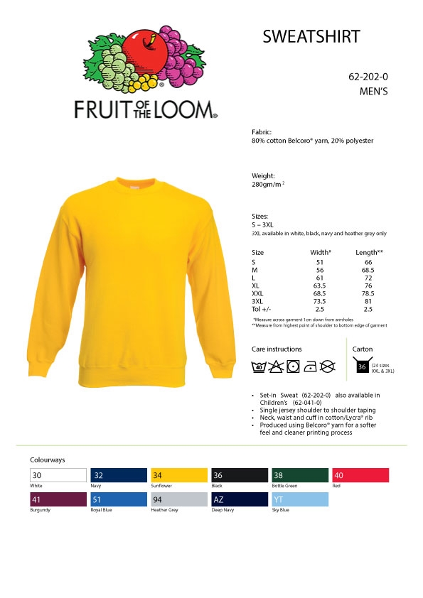 Sweatshirt  maatlabel